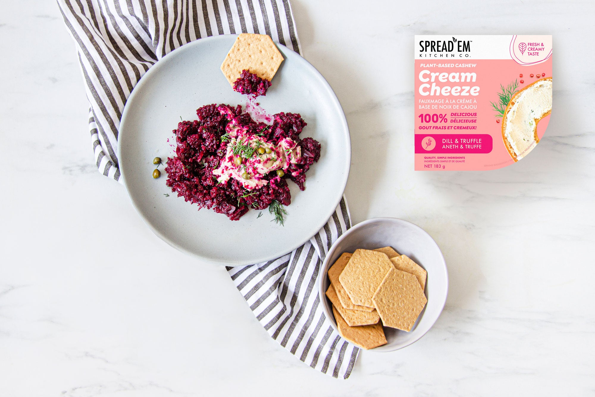 Beet Tartare With Dill & Truffle Cream Cheeze