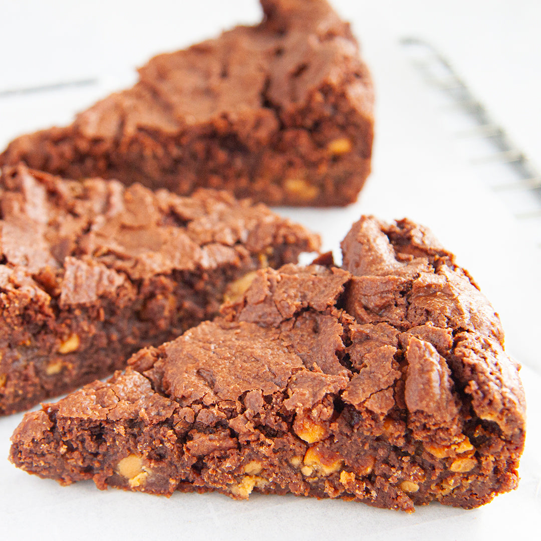 Fudgy Vegan PB Brownies