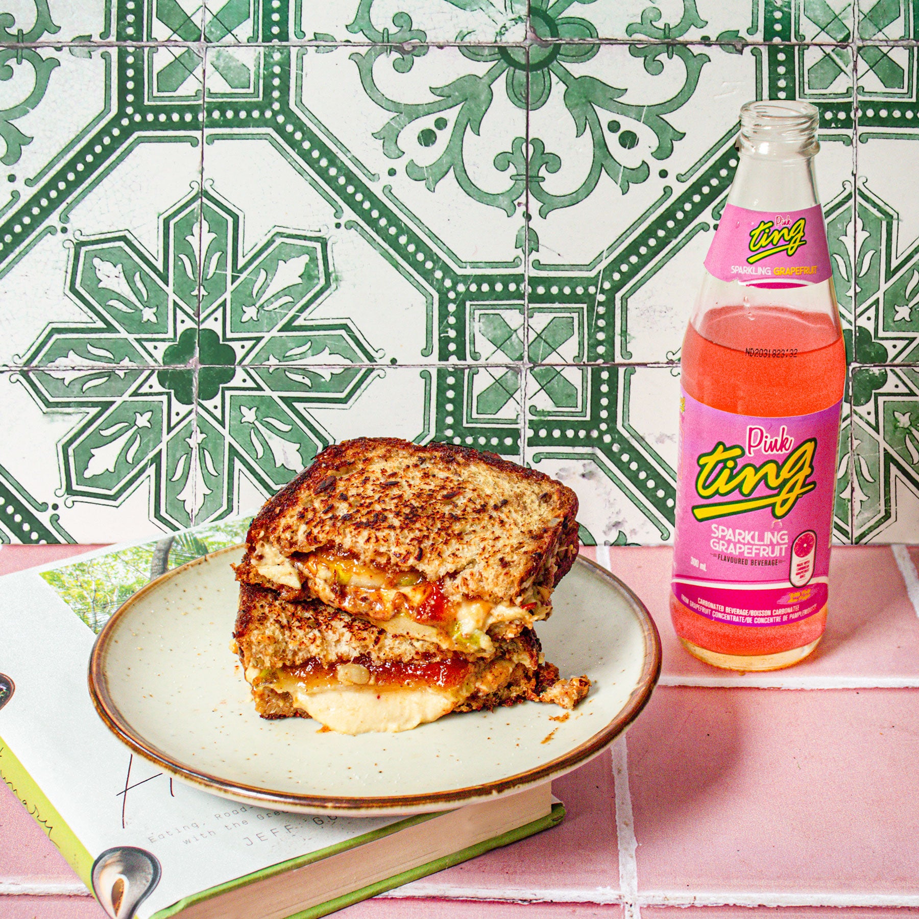 Pear & Nut butter Grilled Cheese Sandwich