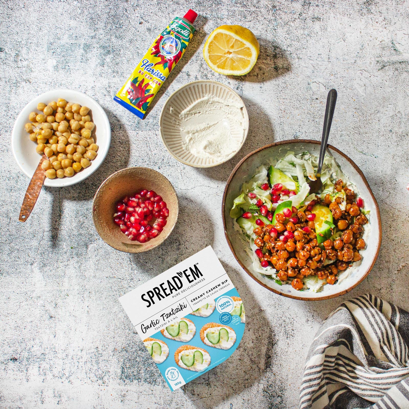Crunchy Chickpea Tzatziki Salad