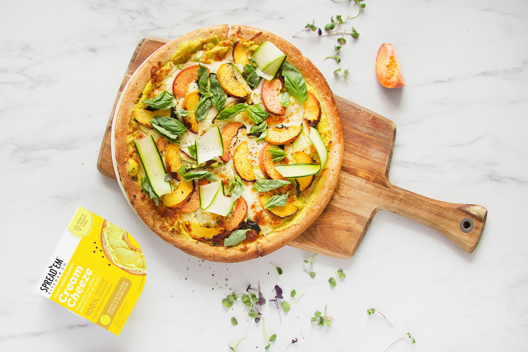 Peach And Lemon Pepper Pizza