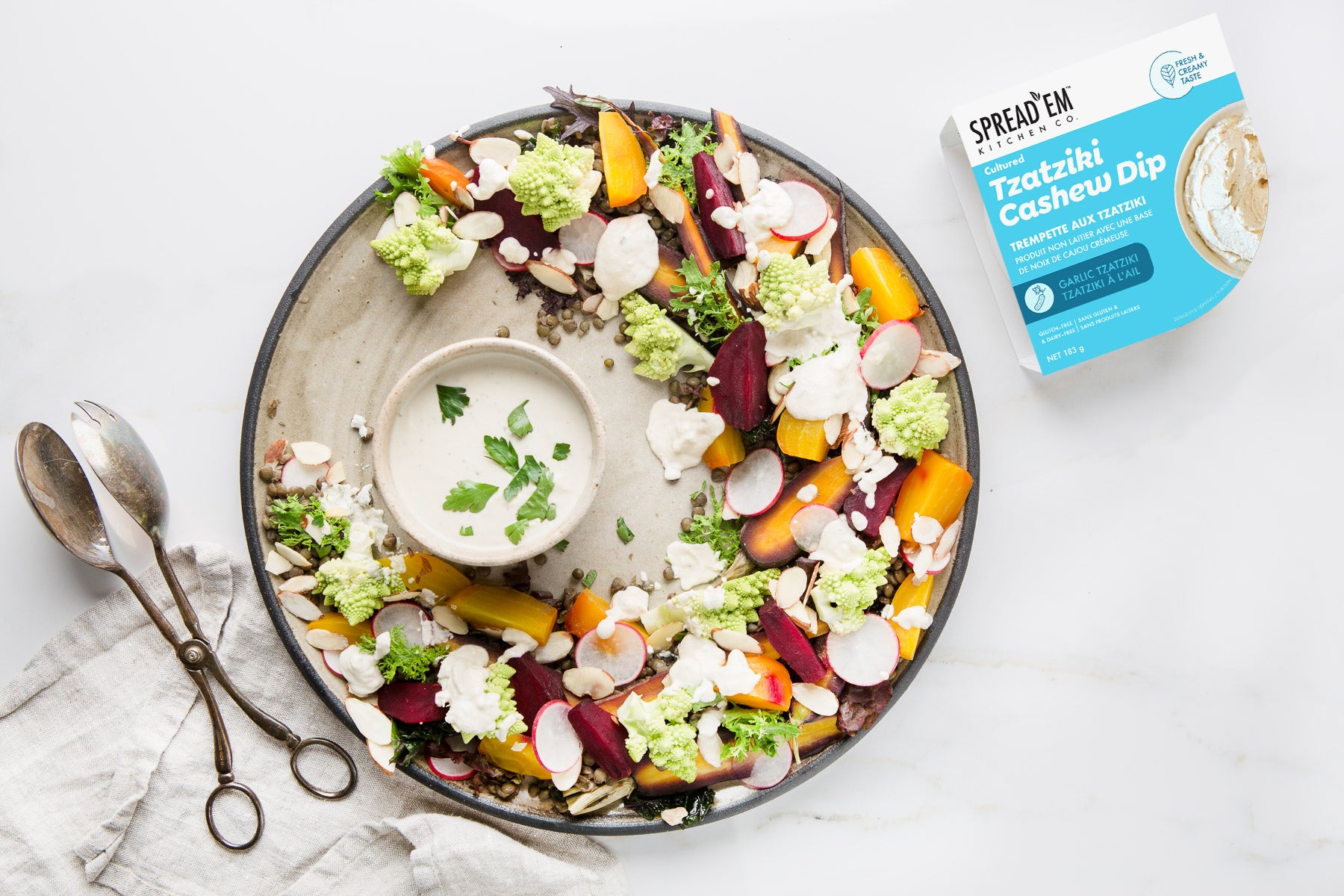 Roasted Veggies With Tzatziki Sauce